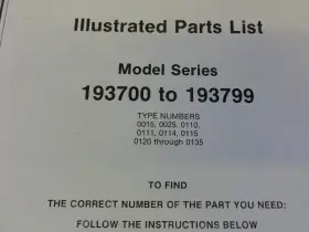 MS-8522-10-84 BRIGGS STRATTON Engine Illustrated Manual #2