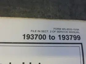 MS-8522-10-84 BRIGGS STRATTON Engine Illustrated Manual #3