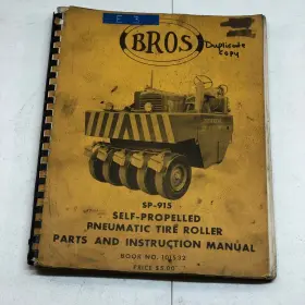 101532 BROS Propelled Pneumatic Tire Roller Service Manual