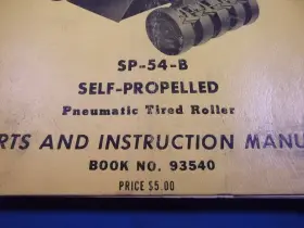 SP54B BROS Roller Compactor Operation Manual Book #2