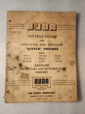 L0525 BUDA Hivelo Engine Service Operation Manual Book