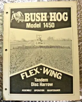 1450FLEX-WING BUSH HOG Owners Manual Tandem Disc Harrow