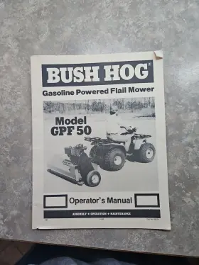 69574 BUSH HOG Flail Mower Operators Owners Manual