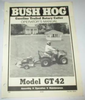 GT-42 BUSH HOG Trailed Rotary Cutter Mower Operators Owners