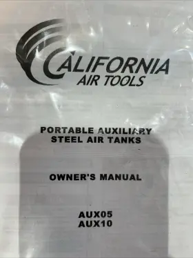 850053943034 CALIFORNIA AIR TOOLS Steel Tank Manual