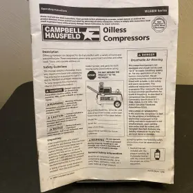 WL6000 CAMPBELL Oilless Compressors Operating