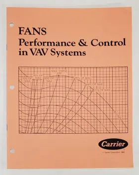 796-015 CARRIER Fans Performance Control Vav Manual