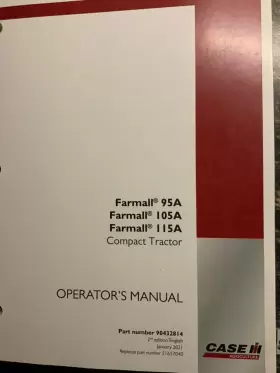 115A Farmall Tractor Manual Operator