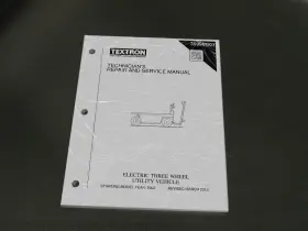 35996G01RS Cushman Chaser Electric Wheel Utility Service Book