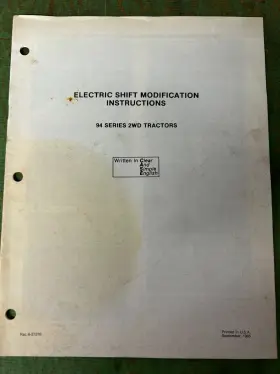 8-27270 Electric Modifcation Tractors