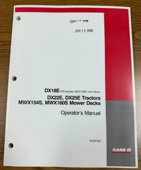 87307202 Operators Manual Tractors Mower Decks