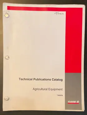 7-65478 CASE-IH Technical Publications Catalog Agricultural