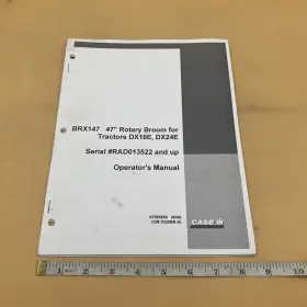 BMX147 CASE IH Rotary Broom Tractors Operators Manual