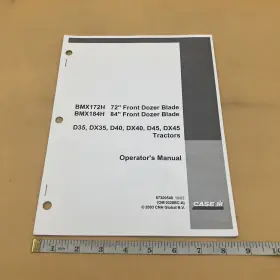 BMX184H CASE IH Front Blade Operators Manual