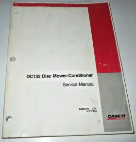 DC132 CASE INTERNATIONAL Disc Mower Conditioner Service