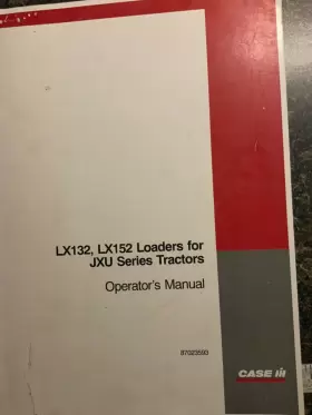 LX152 Loaders Jxu Tractors Manual Operator