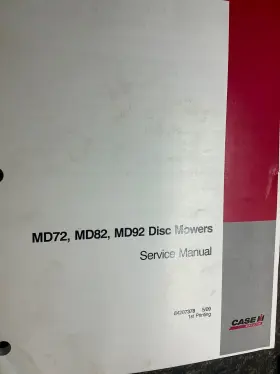 MD92 Disc Mowers Service Manual