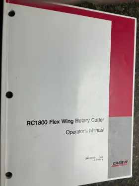 RC1800 Flex Wing Rotary Cutter Operators Manual