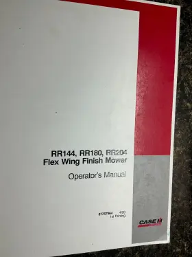 RR204 Flex Wing Finish Mower Operators Manual