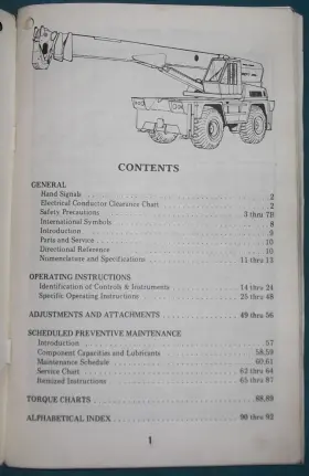 S406150 Drott Cruz Crane Operation Manual Book #3
