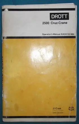 S406150 Drott Cruz Crane Operation Manual Book