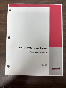 84144063 CASEIH Rotary Cutter Operators Instruction Manual