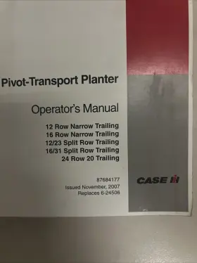 87684177 CASEIH Pivot Transport Planter Operator Manual User #2