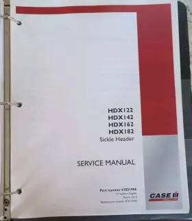 HDX142 CASEIH Sickle Header Service Manuals Operator #2