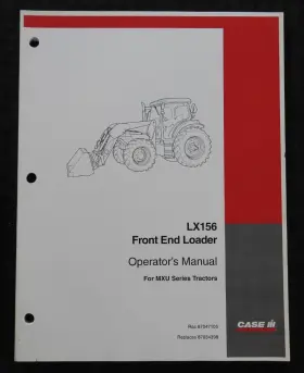 LX156 CASEIH Tractor Front Loader Operators Manual Minty