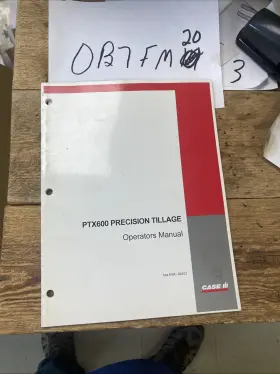 PTX600 CASEIH Precision Tillage Manual Nos Operator