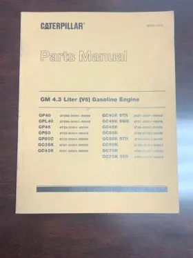 98785-44310 CAT Caterpillar Forklift Gas Engine Manual Book