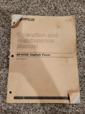 AP655C CAT Caterpillar Asphalt Paver Owners Operator Manual
