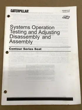 SENR6615-06 CATERPILLAR Cat Operation Contour Seat