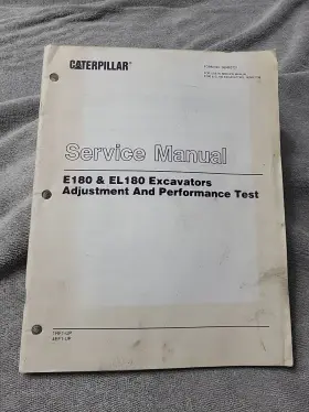 EL180 CAT Caterpillar Service Manual Adjustment Performance
