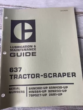 GEG05005 CAT Caterpillar Pan Scraper Manual Book Service