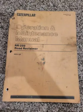 KEBU0637 CAT Caterpillar Road Reclaimer Operation Manual