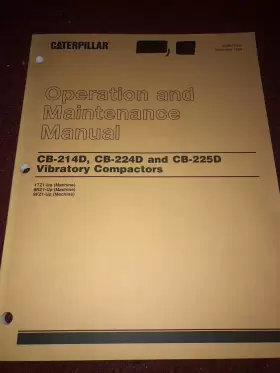 KEBU7504 CAT Caterpillar Operation Manual Vib Compactor #2