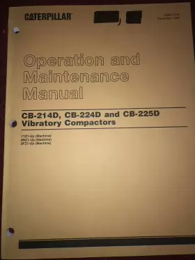 KEBU7504 CAT Caterpillar Operation Manual Vib Compactor