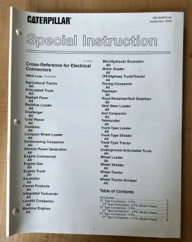 REHS0970-02 CAT Caterpillar Instruction Cross Electrical