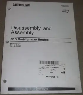 RENR9705 CAT Caterpillar Highway Engine Disassembly Manual