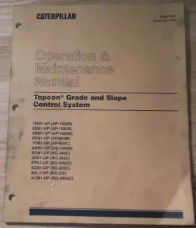 SEBU7009 CAT Caterpillar Topcon Slope Control Operation