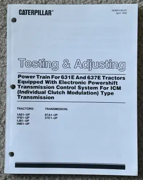SENR4140-01 CAT Caterpillar Power Train Tractors Book