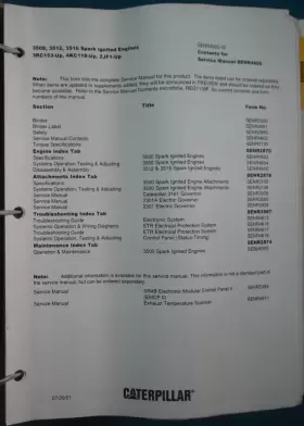 SENR4600 CAT Caterpillar Spark Engine Service Repair Book #2