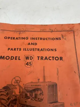 WD-45 CATERPILLAR 14 MOTOR GRADER Allis Chalmers Tractor Book #2