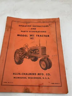 WD-45 CATERPILLAR 14 MOTOR GRADER Allis Chalmers Tractor Book