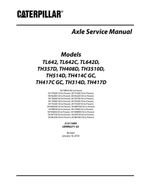 31211009 CATERPILLAR Gc Axle Service Manual