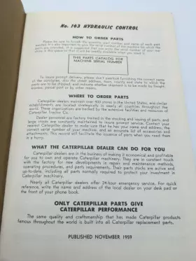 33727 CATERPILLAR Cat Hydraulic Control Catalog #2