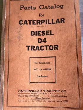 4G9999 CATERPILLAR Catalog Diesel Tractor