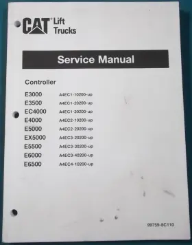 99759-8C110 CATERPILLAR Cat Forklift Controller Service Book
