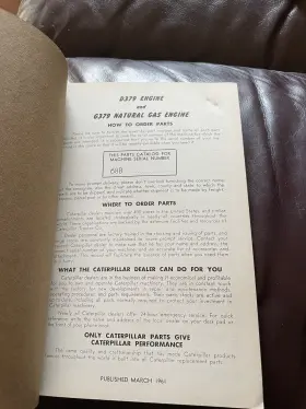G379 CATERPILLAR Engines Master Catalog Up Manual Book #2